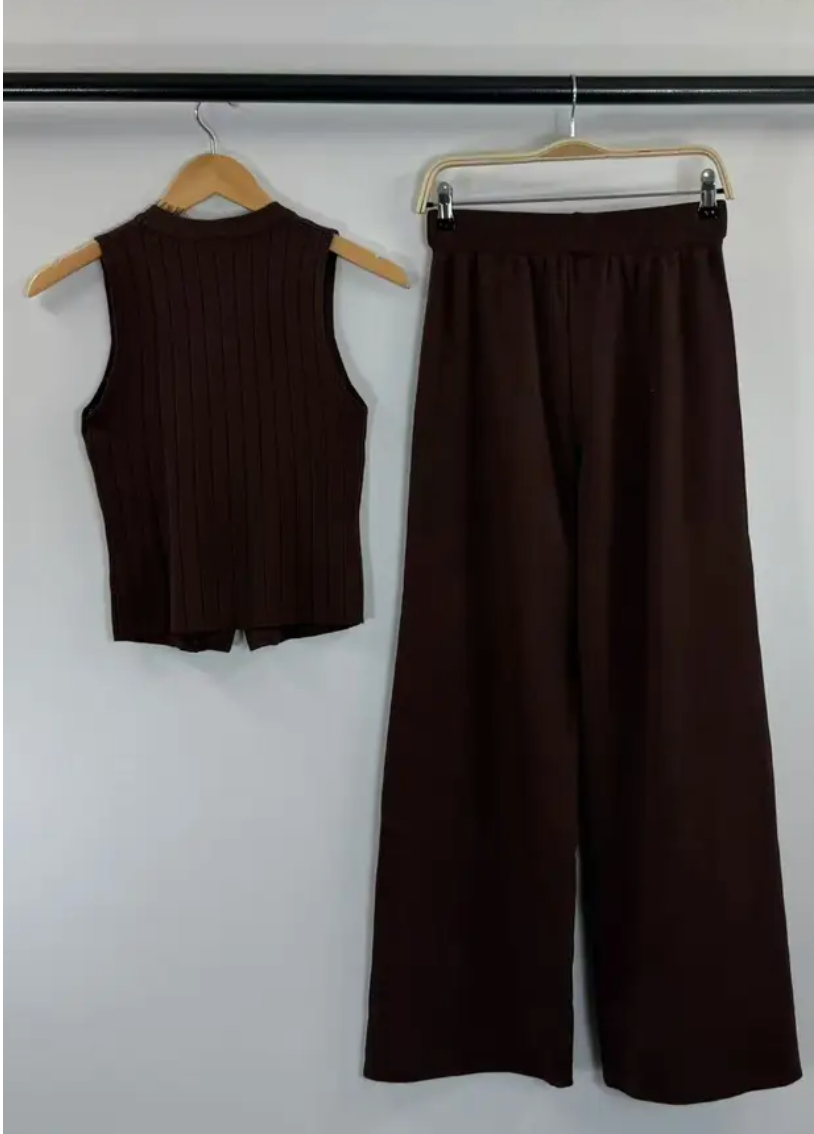 Ensemble femme gilet sans manches et pantalon CLÈA