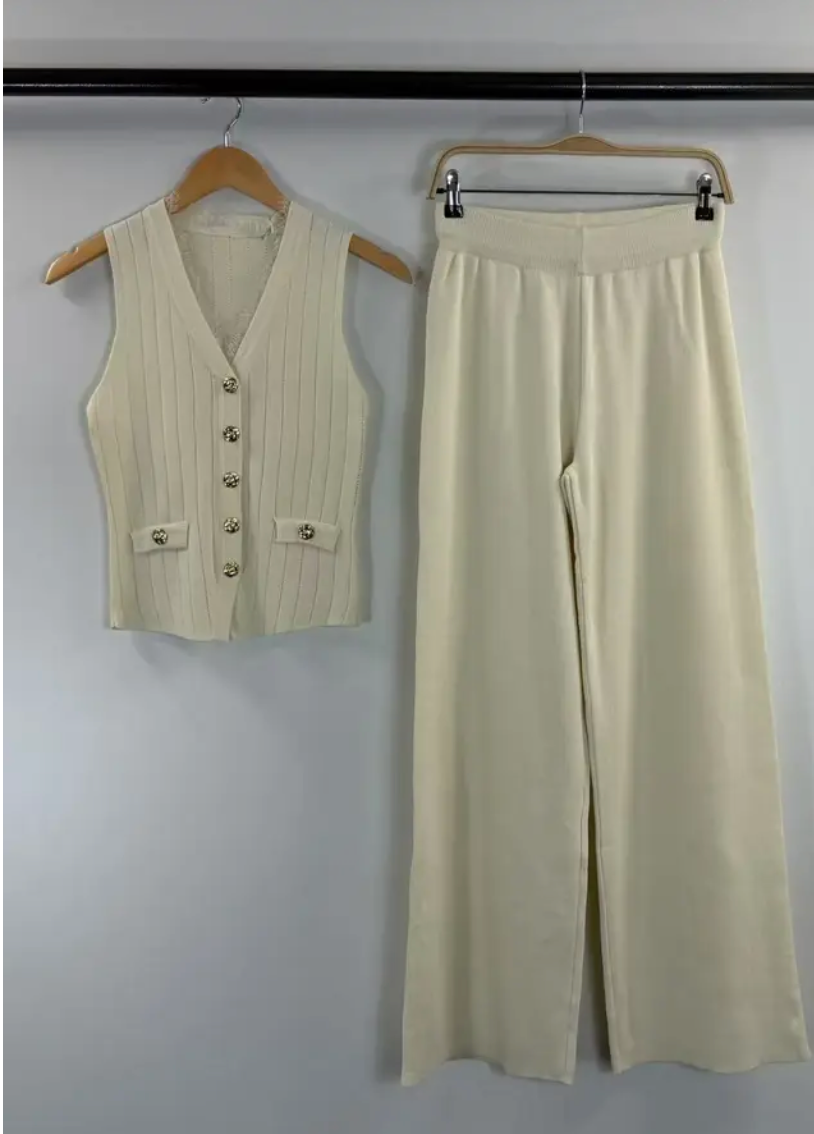 Ensemble femme gilet sans manches et pantalon CLÈA