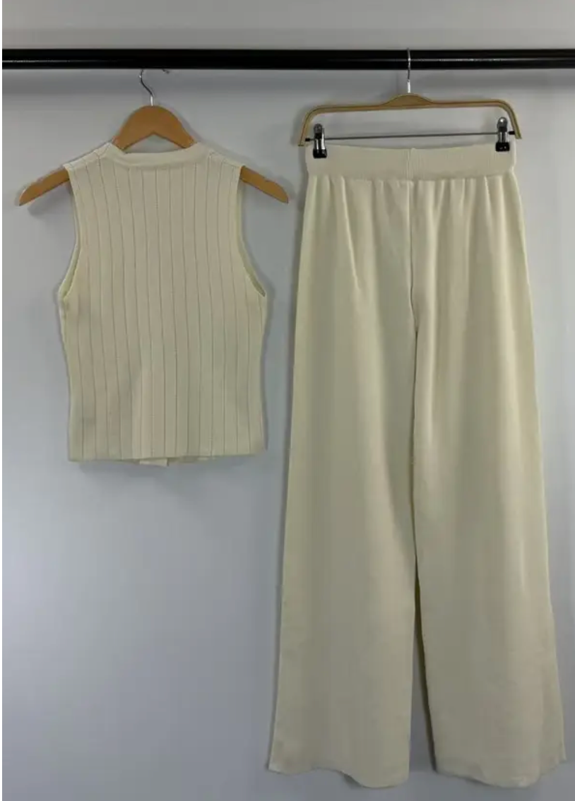 Ensemble femme gilet sans manches et pantalon CLÈA
