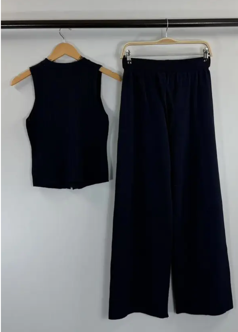 Ensemble femme gilet sans manches et pantalon CLÈA