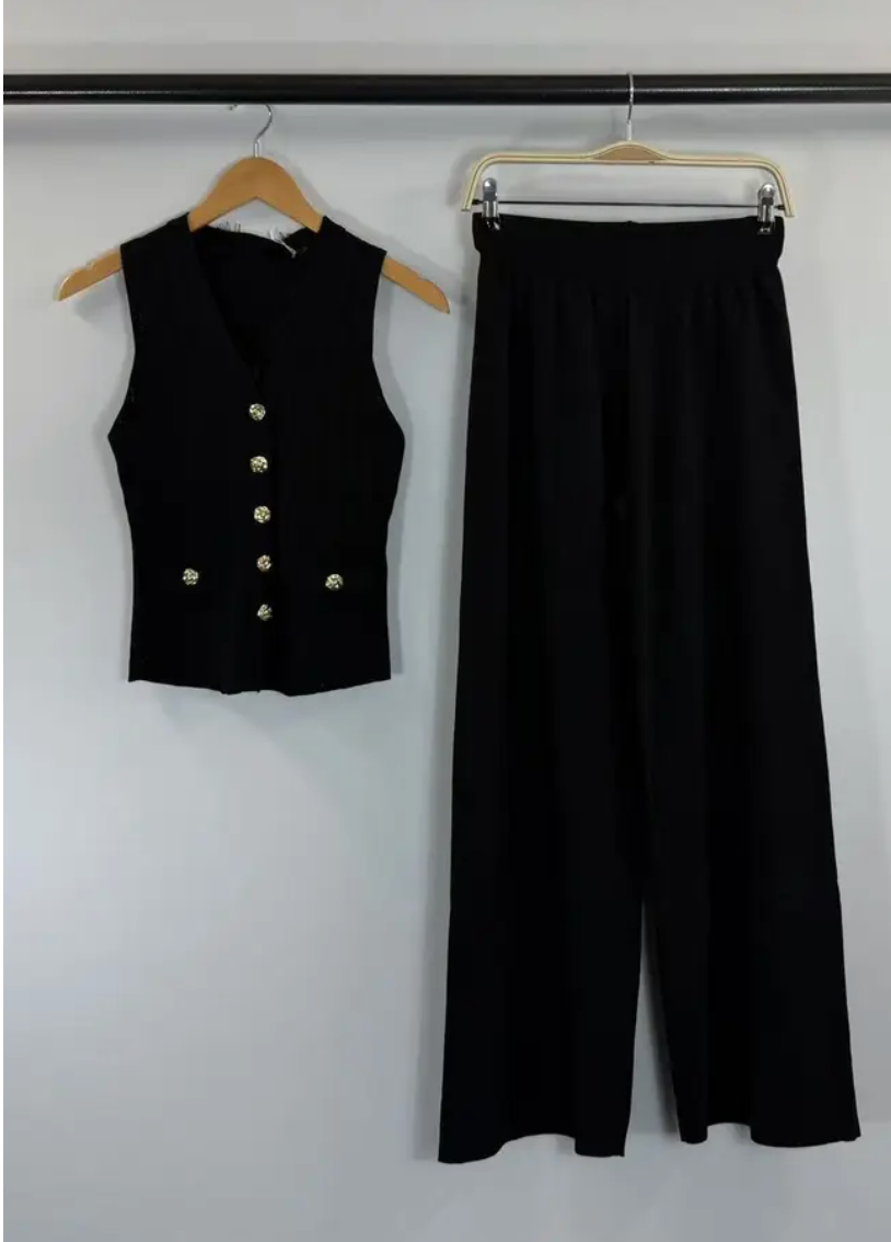 Ensemble femme gilet sans manches et pantalon CLÈA