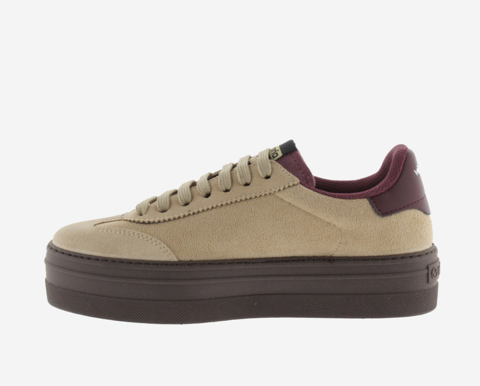 Baskets femme Victoria BARCELONA à plateforme en croûte de cuir – vue 5