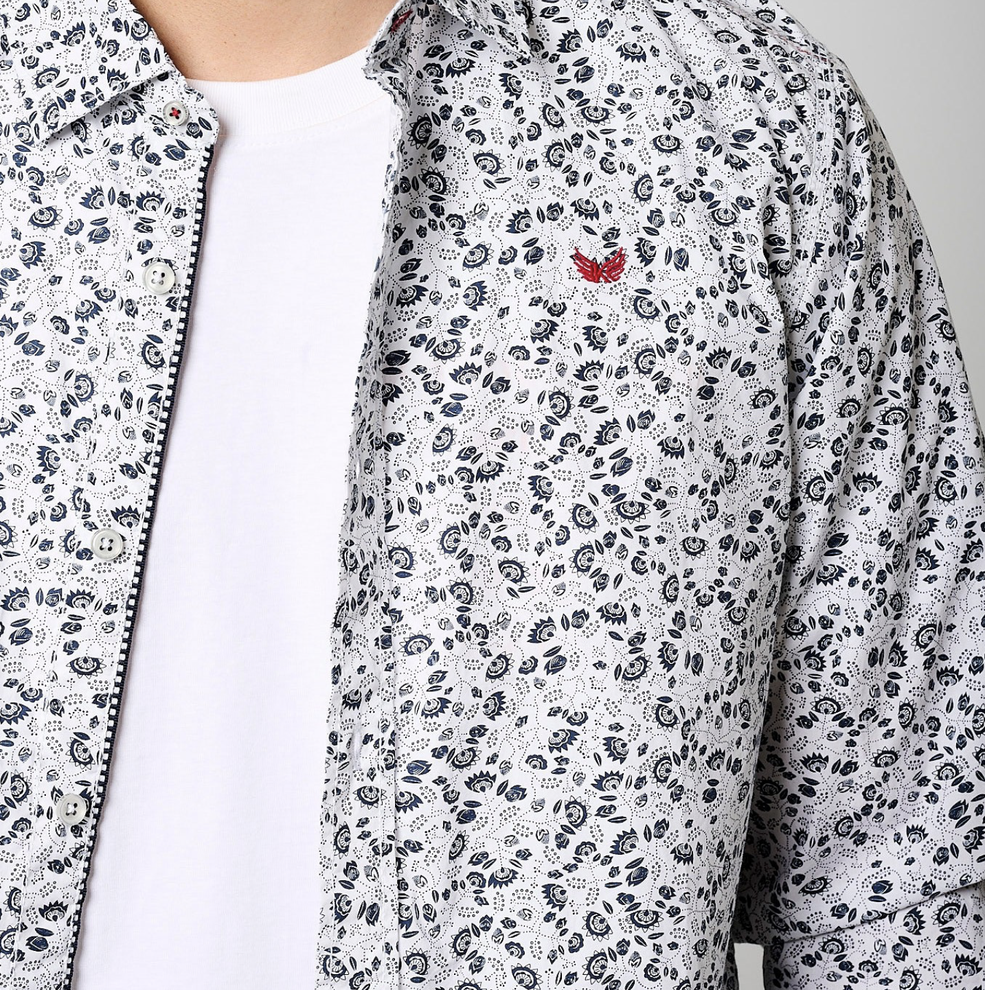 Kaporal Chemise blanche Imprimée Homme BRADY