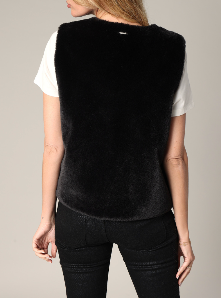 Deeluxe Veste Femmes sans manches fausse fourrure FUZZY