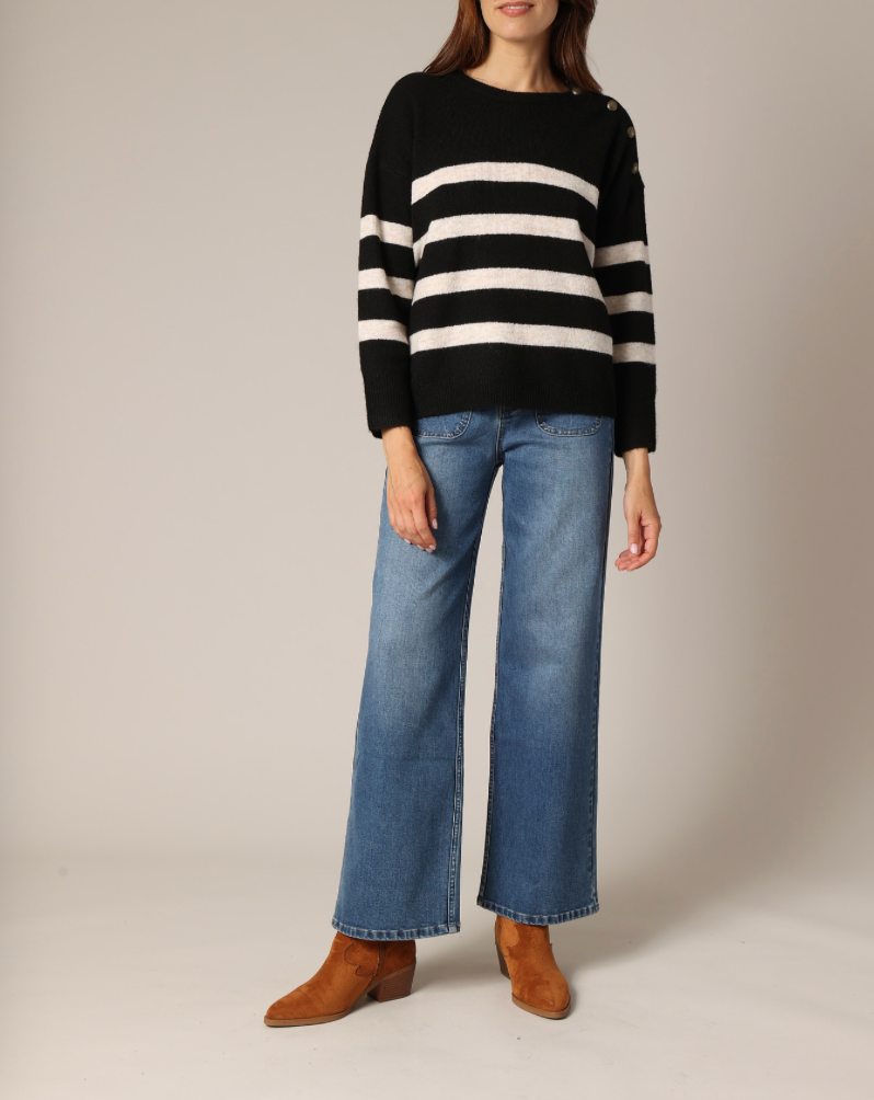 Deeluxe Pull Femme marinière FRANCINE