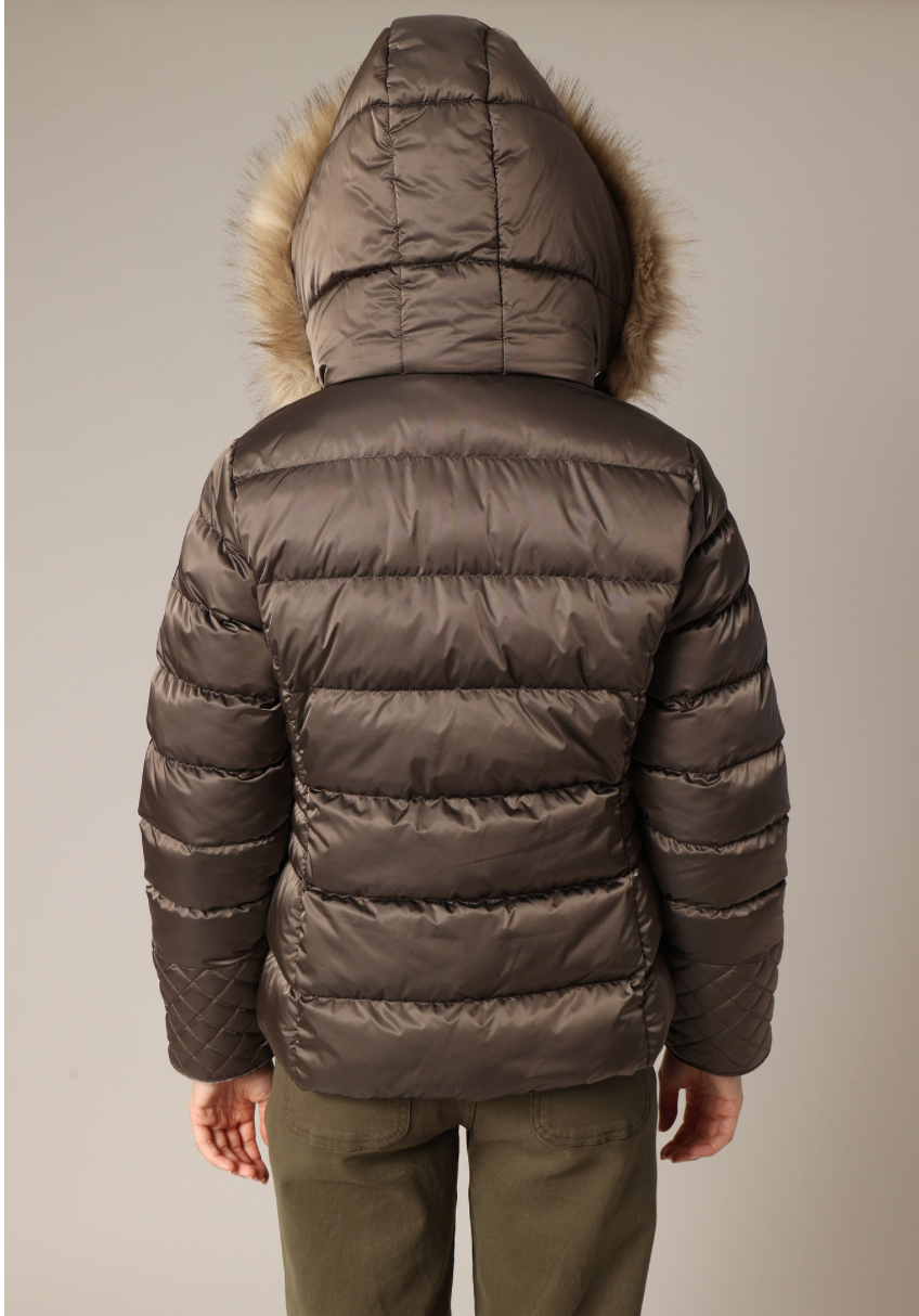 Deeluxe Doudoune femme à capuche imitation fourrure GINNIE