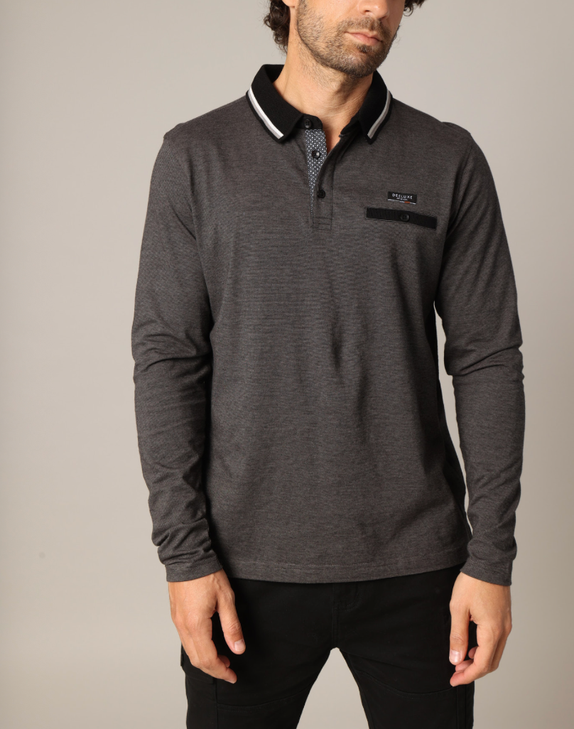 Polo manches longues homme Deeluxe DREXLONI – vue 2
