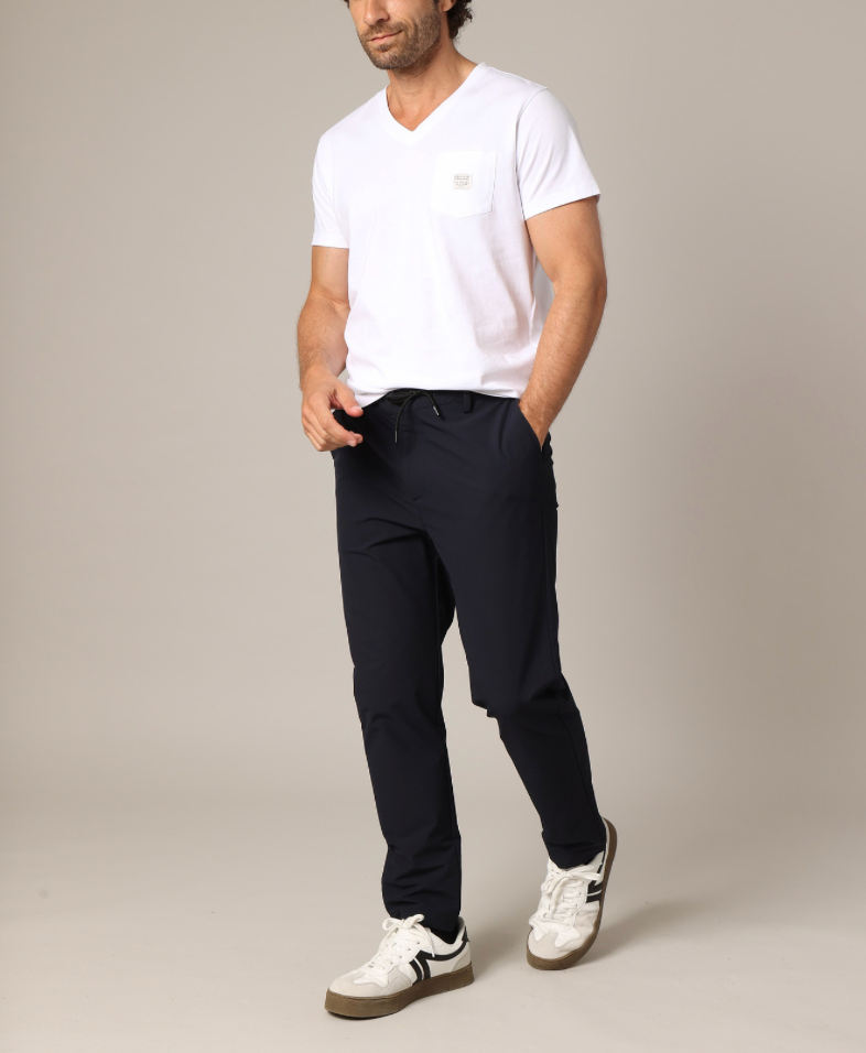 Pantalon homme Deeluxe JULIO slim bleu marine – vue 3