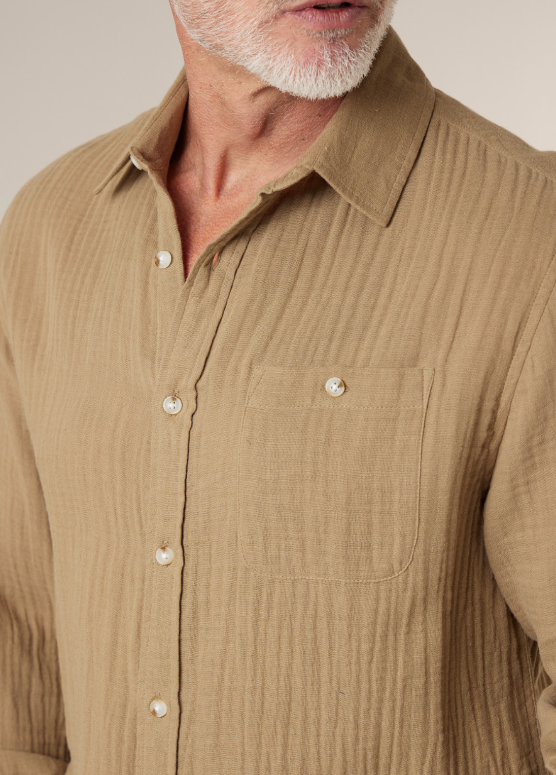 Deeluxe Chemise gaze de coton Homme DORUS
