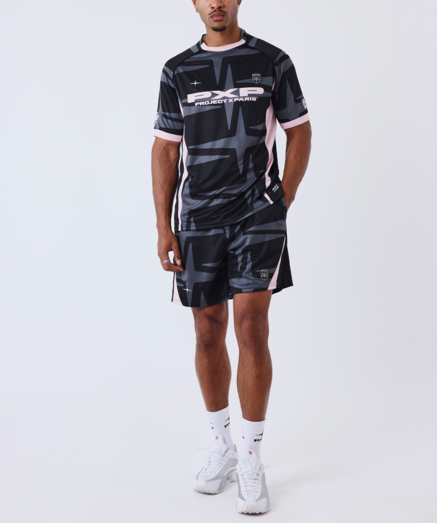 Project X Paris short OLDSCHOOL noir et rose