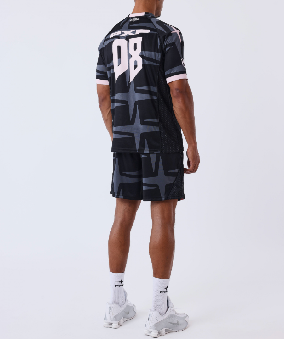 Project X Paris short OLDSCHOOL noir et rose - vue 2