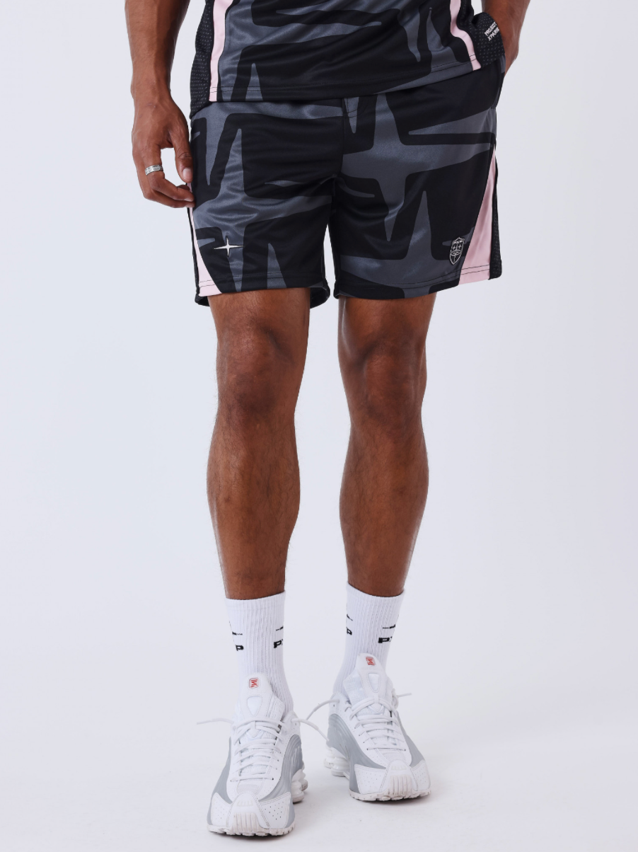 Project X Paris short OLDSCHOOL noir et rose - vue 3
