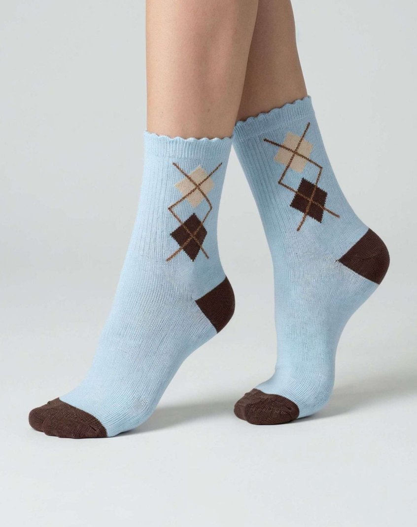 Deeluxe Coffret Cadeau 3 Paires de Chaussettes Femme DIAMOND version Beige