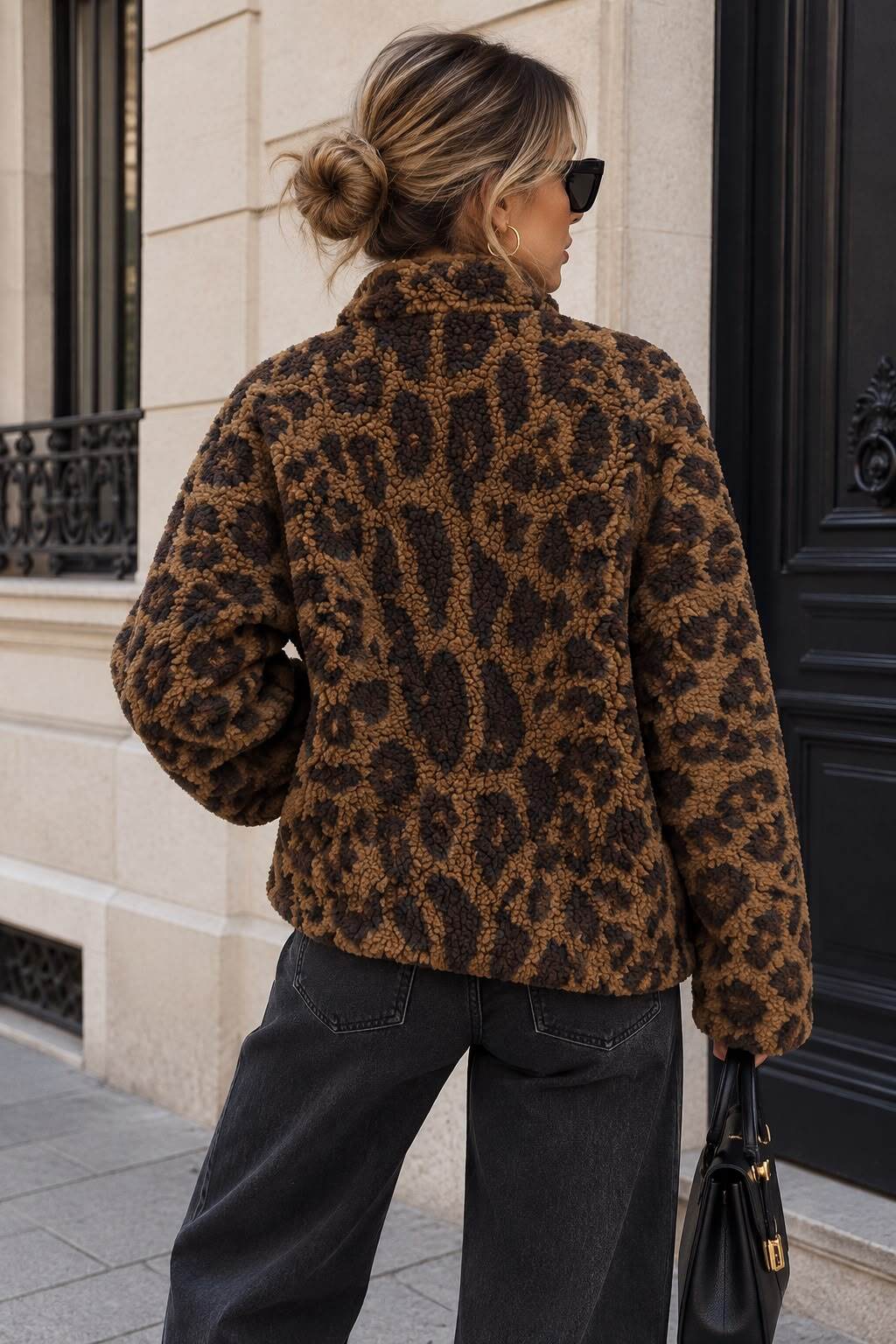 Veste Femme Effet Moumoute Léopard ZÉLIE