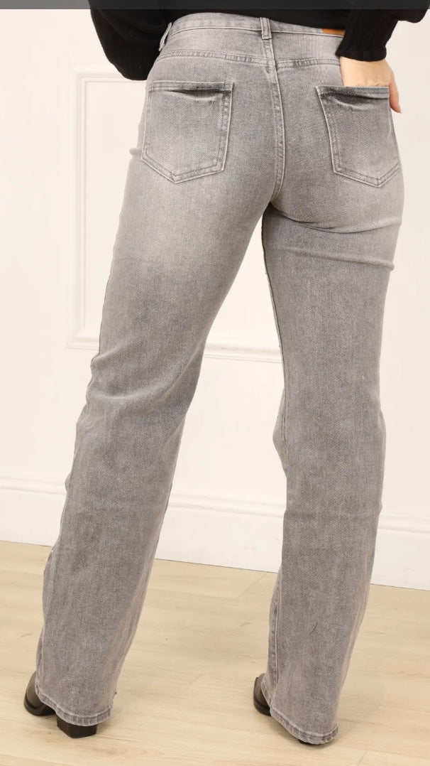 Jean Femme coupe wide leg strass STARLA