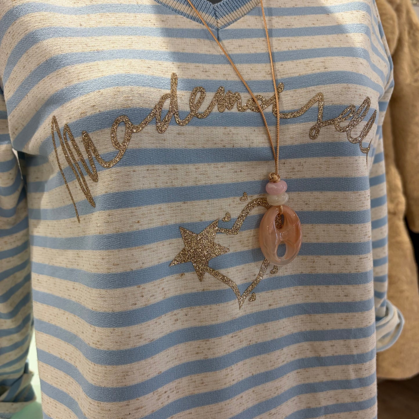 T-shirt Marinière Manches longues MADEMOISELLE