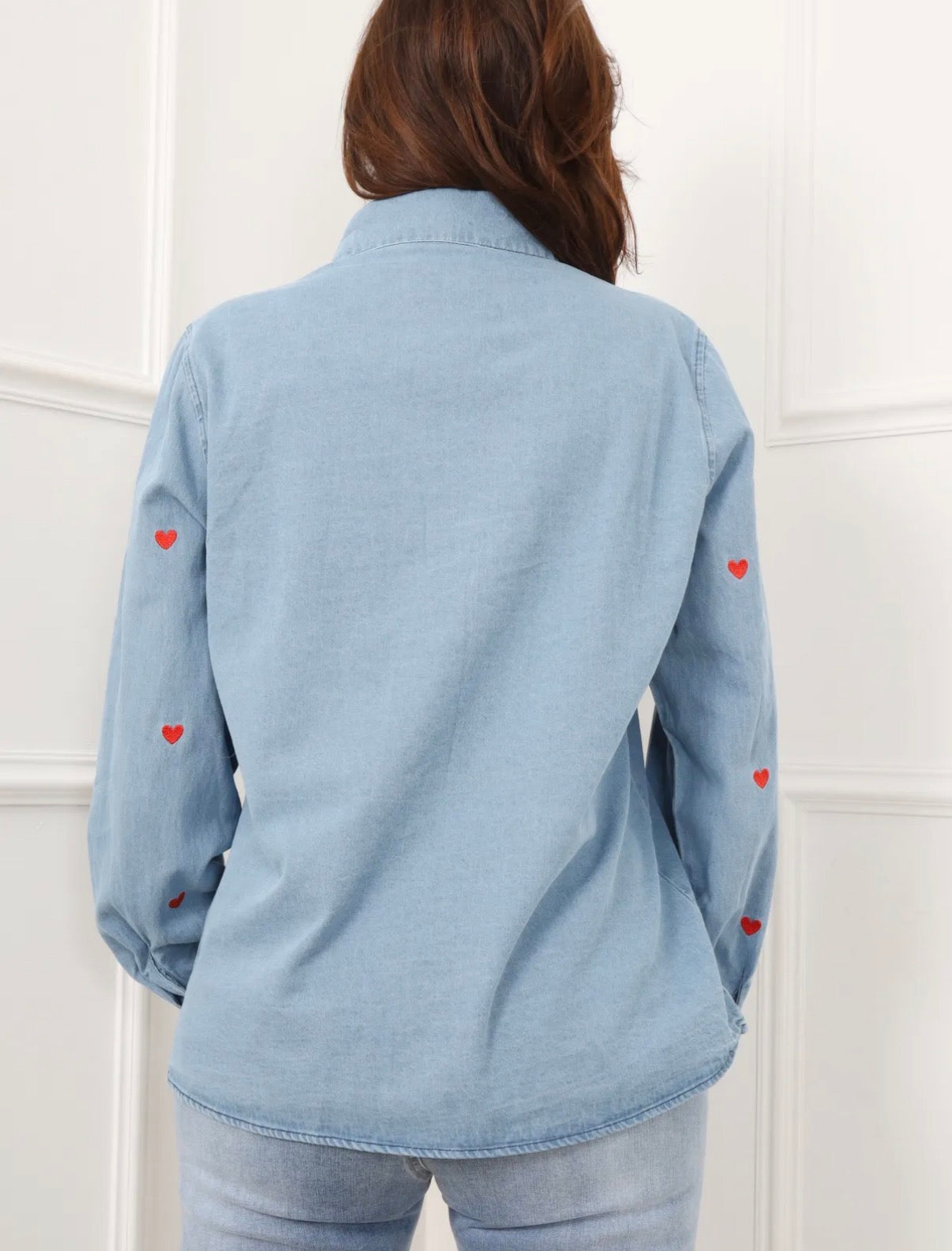 Chemise en jean Femme motif Coeur CHLOE