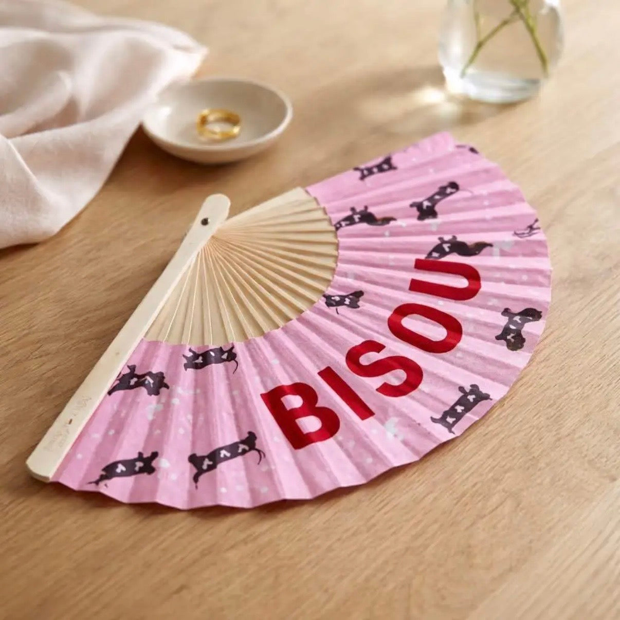 Éventail à Message "Bisous"