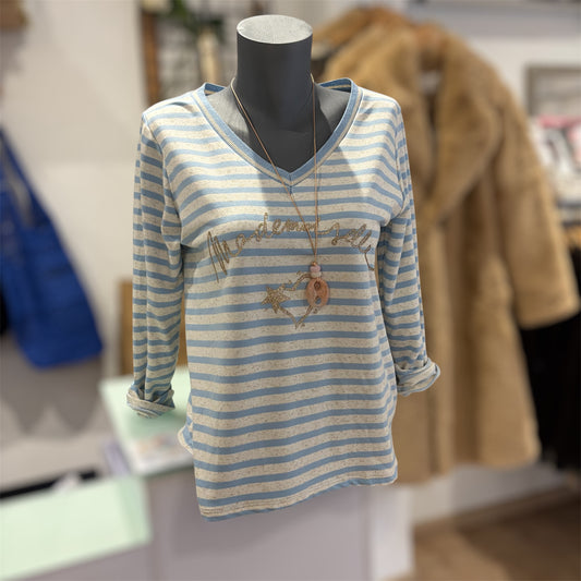 T-shirt Marinière Manches longues MADEMOISELLE