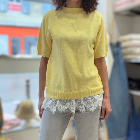 Top Femme en maille finition dentelle LUNA