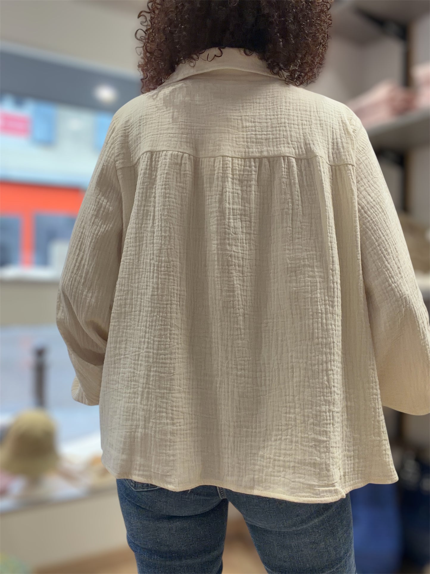 Chemise Femme Gaze de coton brodée ALBA