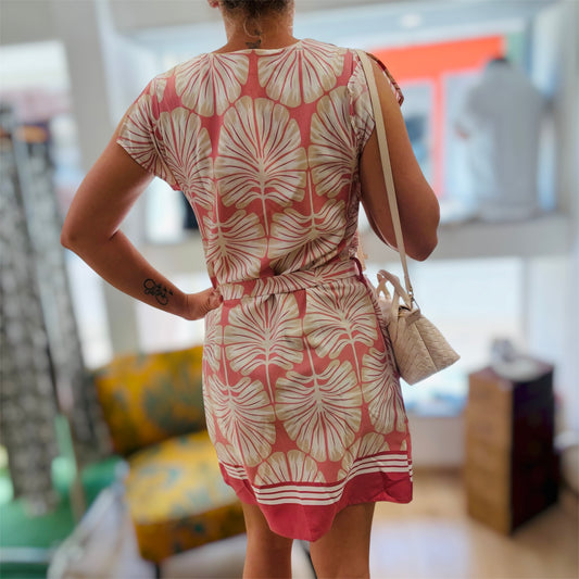 Robe Courte Imprimé Ginkgo ELLA