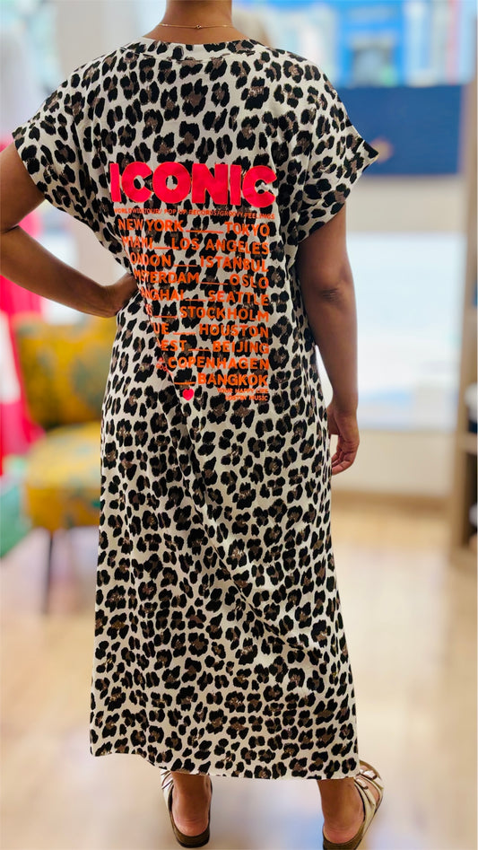 Robe Longue T-Shirt RIMINI Imprimé Léopard
