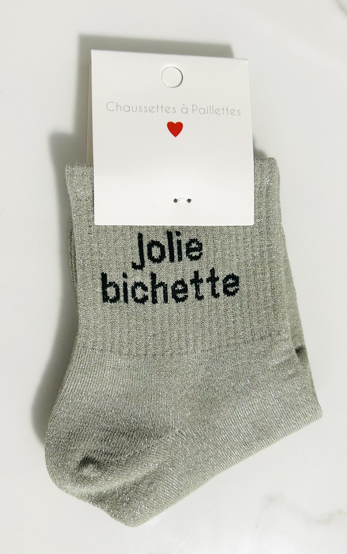 Chaussettes à paillettes “ JOLIE BICHETTE “