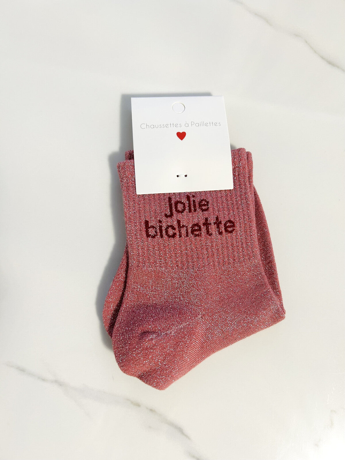 Chaussettes à paillettes “ JOLIE BICHETTE “