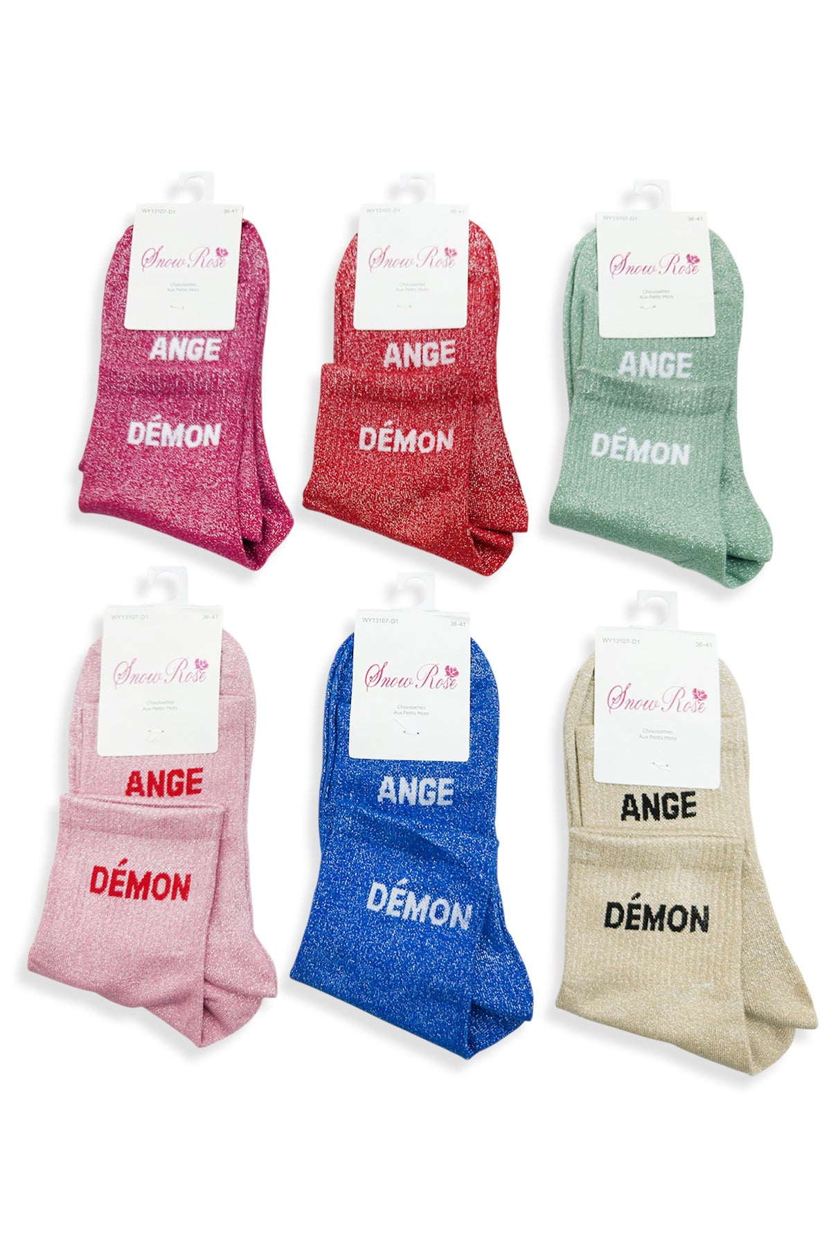 Chaussettes à Paillettes ANGE / DÉMON