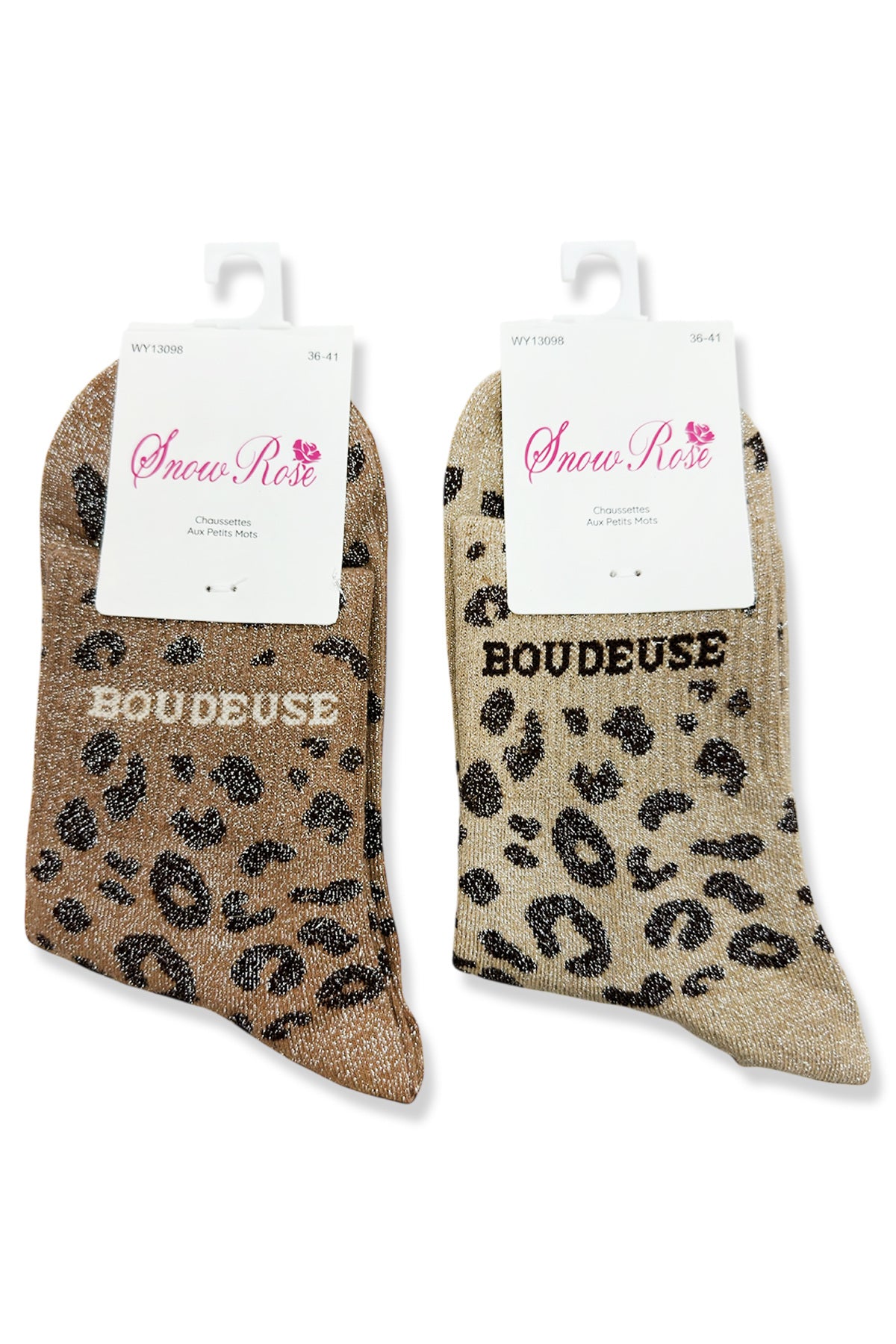 Chaussette à paillette message"BOUDEUSE"