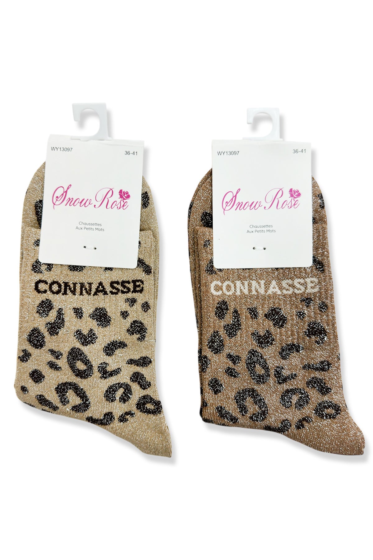 Chaussette à paillette message "CONNASSE"