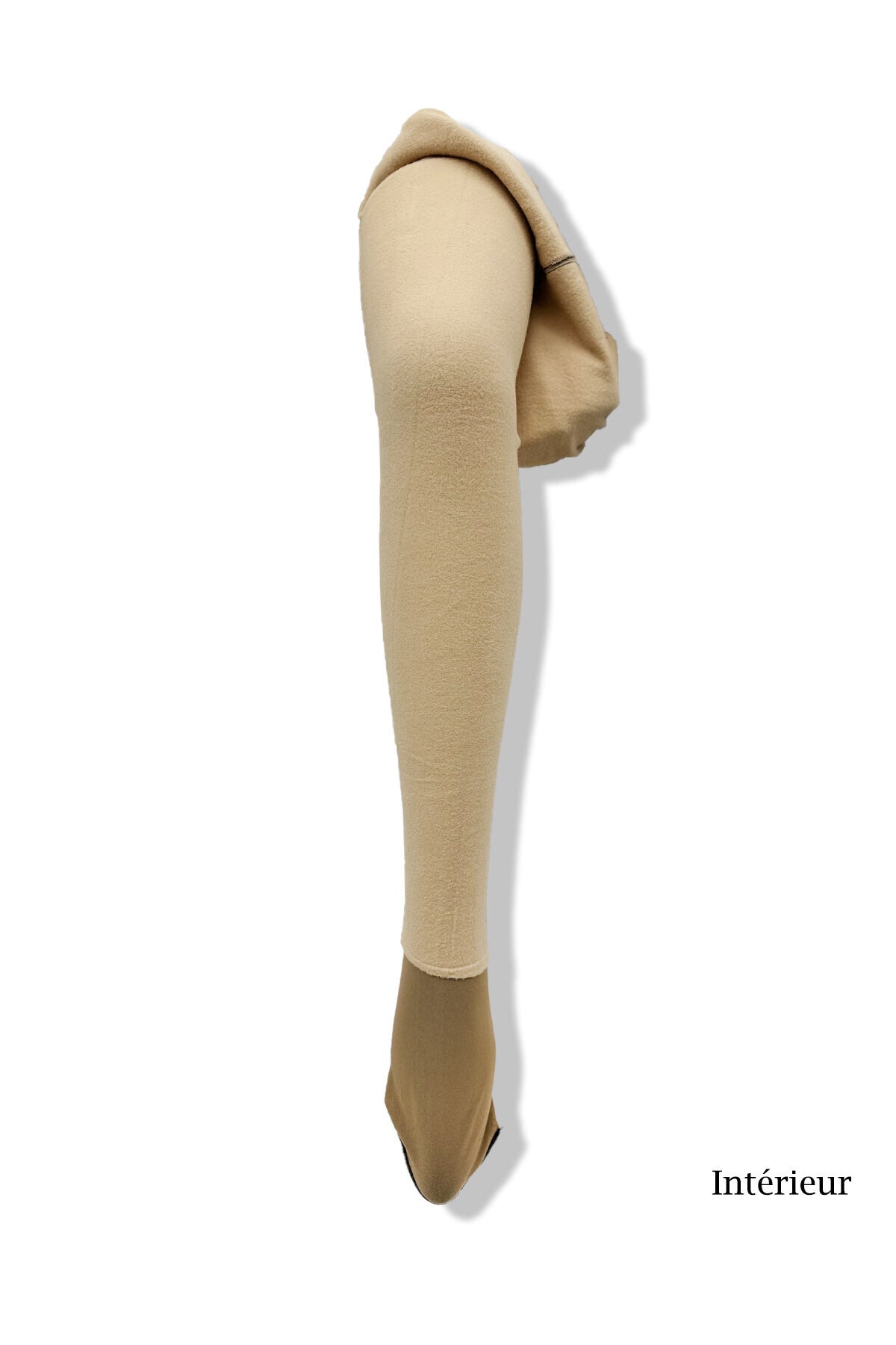 Collant Polaire Faux Transparent noir