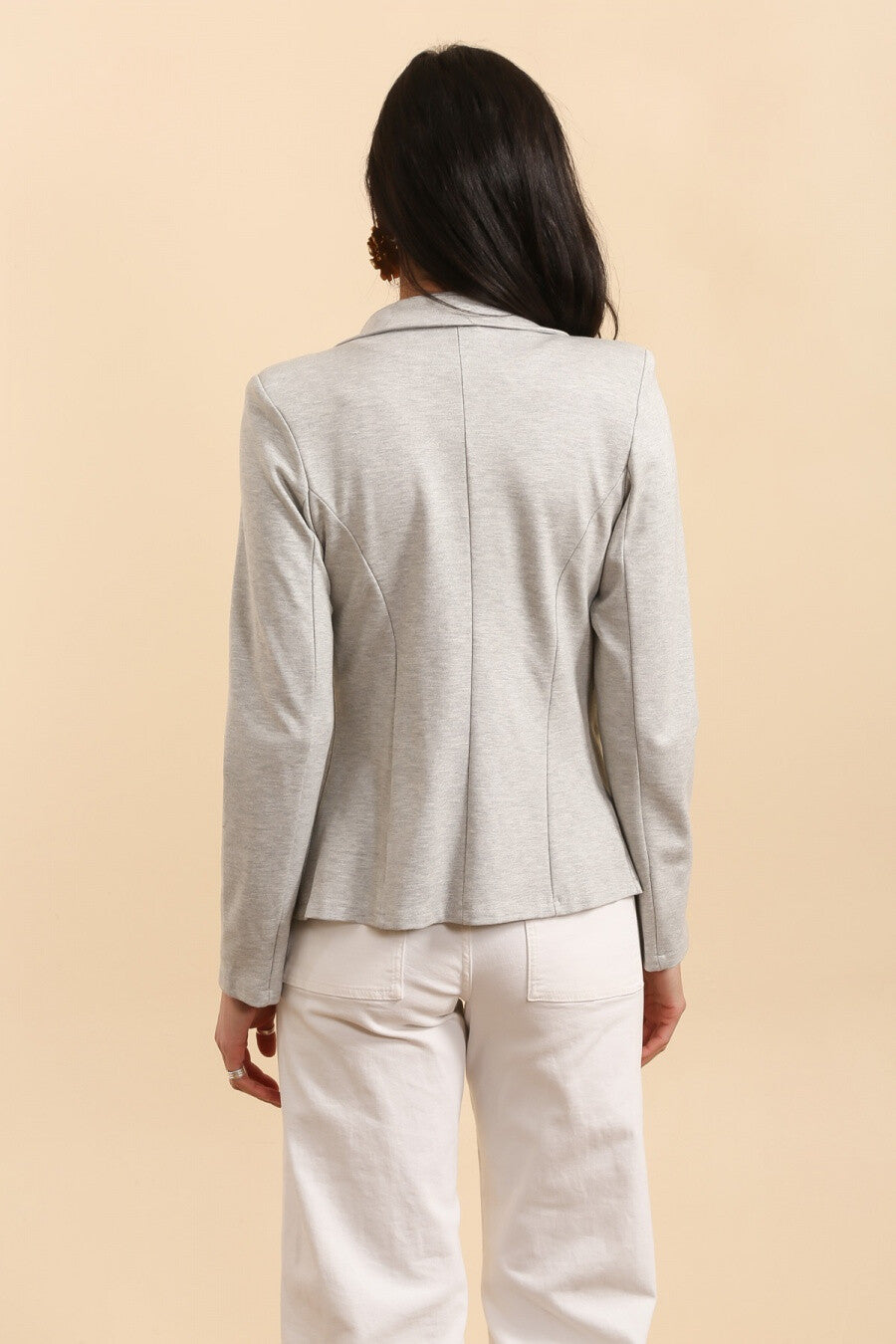Blazer Femme gris cintré & petit coeur