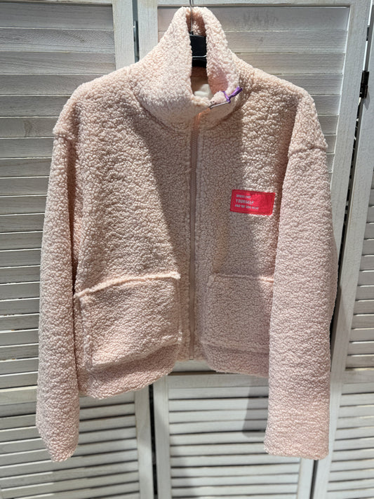 Veste Tedy molletonnée Femme col montant IVA rose