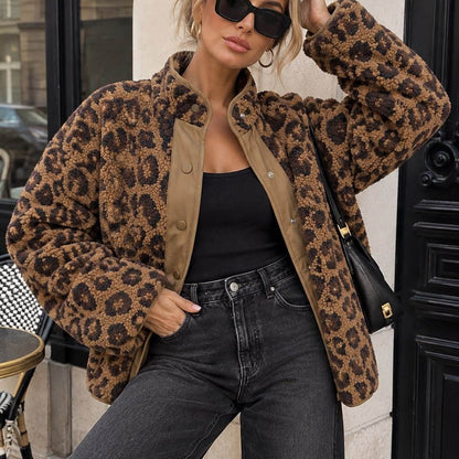 Veste Femme Effet Moumoute Léopard ZÉLIE