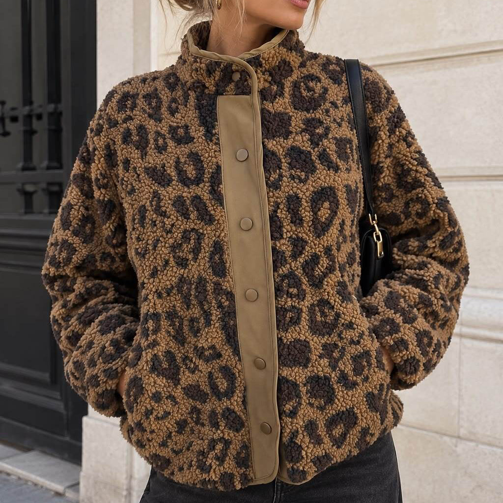 Veste Femme Effet Moumoute Léopard ZÉLIE