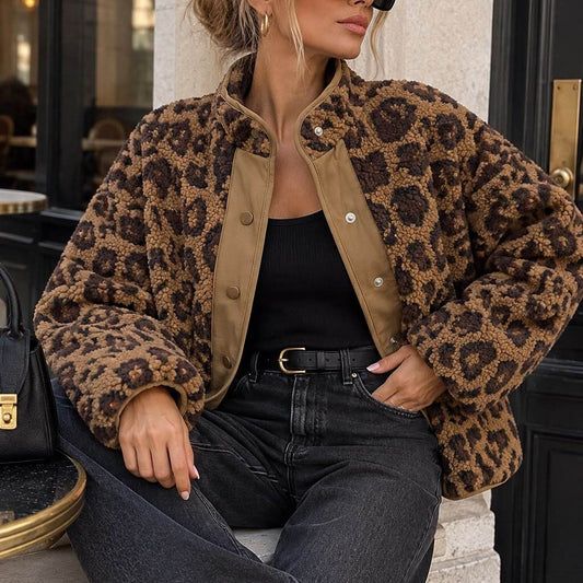 Veste Femme Effet Moumoute Léopard ZÉLIE