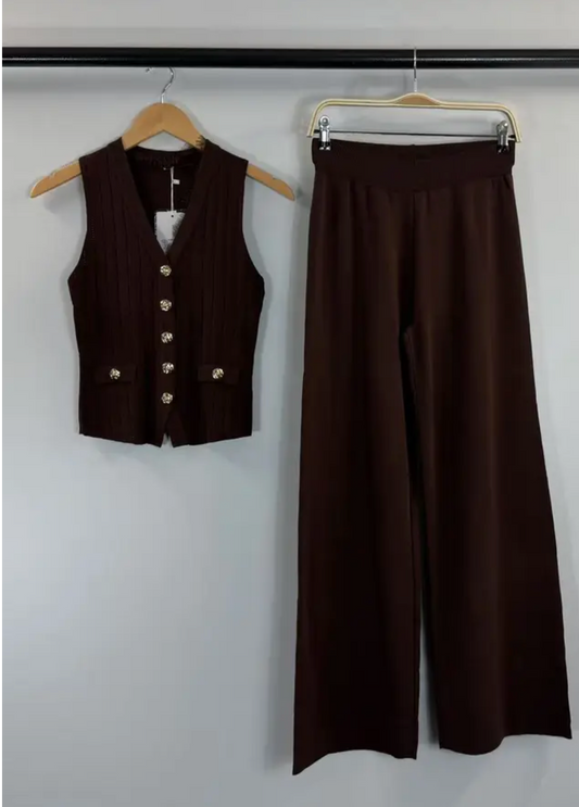 Ensemble femme gilet sans manches et pantalon CLÈA
