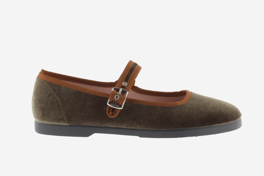 Victoria Shoes  Babies / Ballerines Femme en Velours GONG-FU CONTRASTE