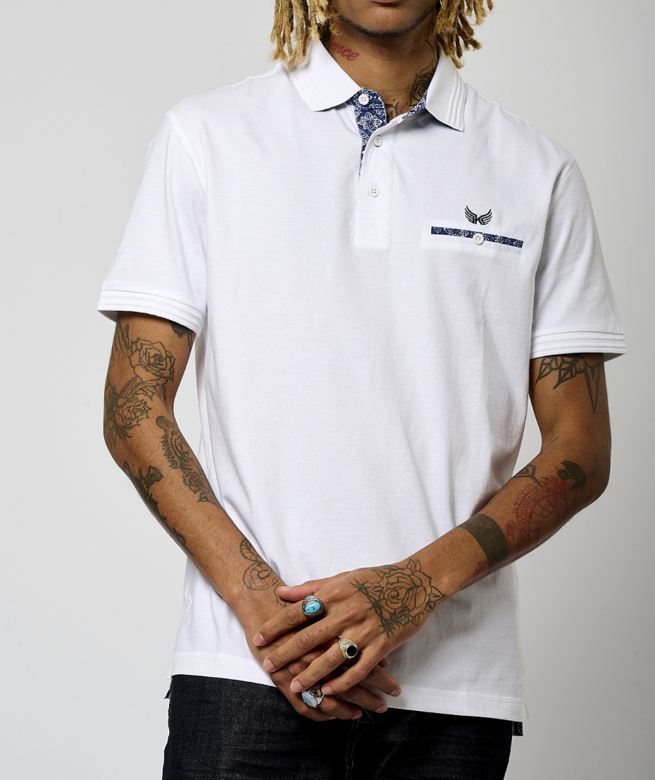 Kaporal Polo Blanc Homme BARRO