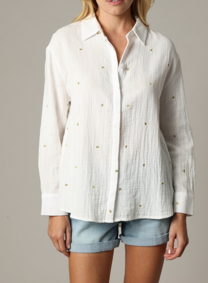 Deeluxe Chemise Gaze de Coton Coeur KENDRA