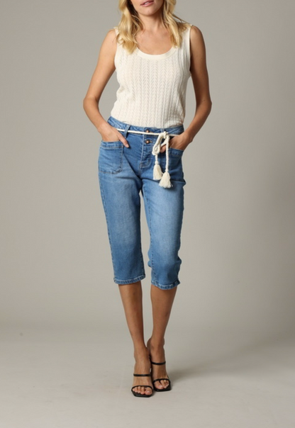 Deeluxe Bermuda long en jean Femme ELARA