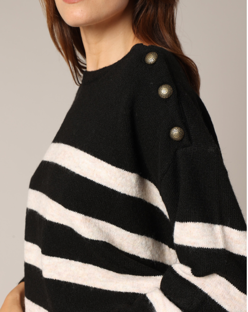 Deeluxe Pull Femme marinière FRANCINE