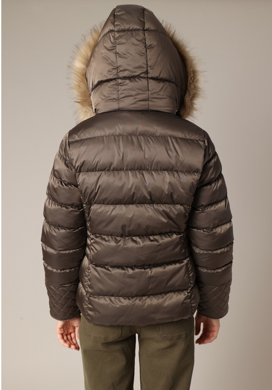 Deeluxe Doudoune femme à capuche imitation fourrure GINNIE