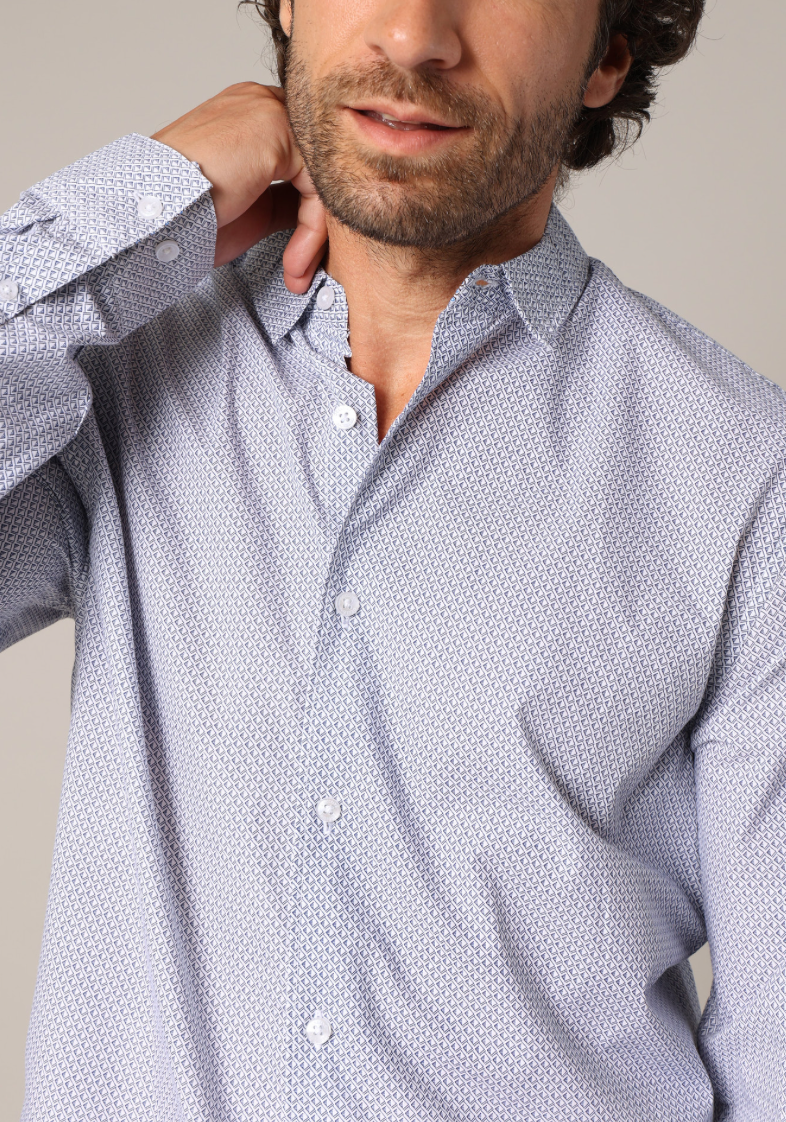 Deeluxe Chemise Homme imprimé géométrique NATSU