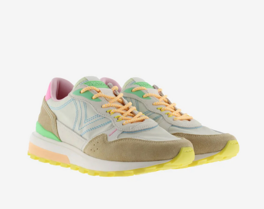 Victoria Shoes Baskets Femme LUNA MULTICOLORE NYLON & DAIM multicolore