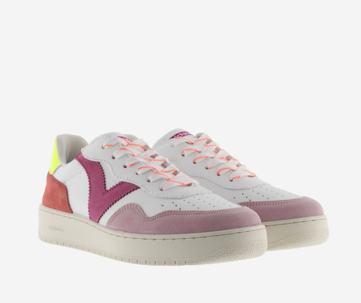 Victoria Shoes Baskets Femme MADRID EFFET CUIR & DAIM MULTICOLORE