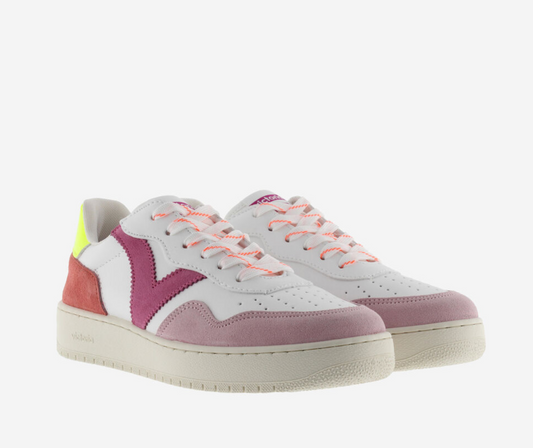 Victoria Shoes Baskets Femme MADRID EFFET CUIR & DAIM MULTICOLORE