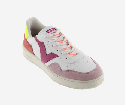 Victoria Shoes Baskets Femme MADRID EFFET CUIR & DAIM MULTICOLORE